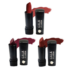 Gala of London Mini Matte Lipstick -Combo of 3(03 Rosy Glow, 11 Berry, 12 Choco)