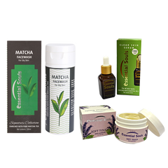Essential Souls Matcha Facewash/Clear Skin Serum/Soft Touch