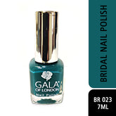Gala of London Bridal Nail Polish - Coral Blue Glossy BR23