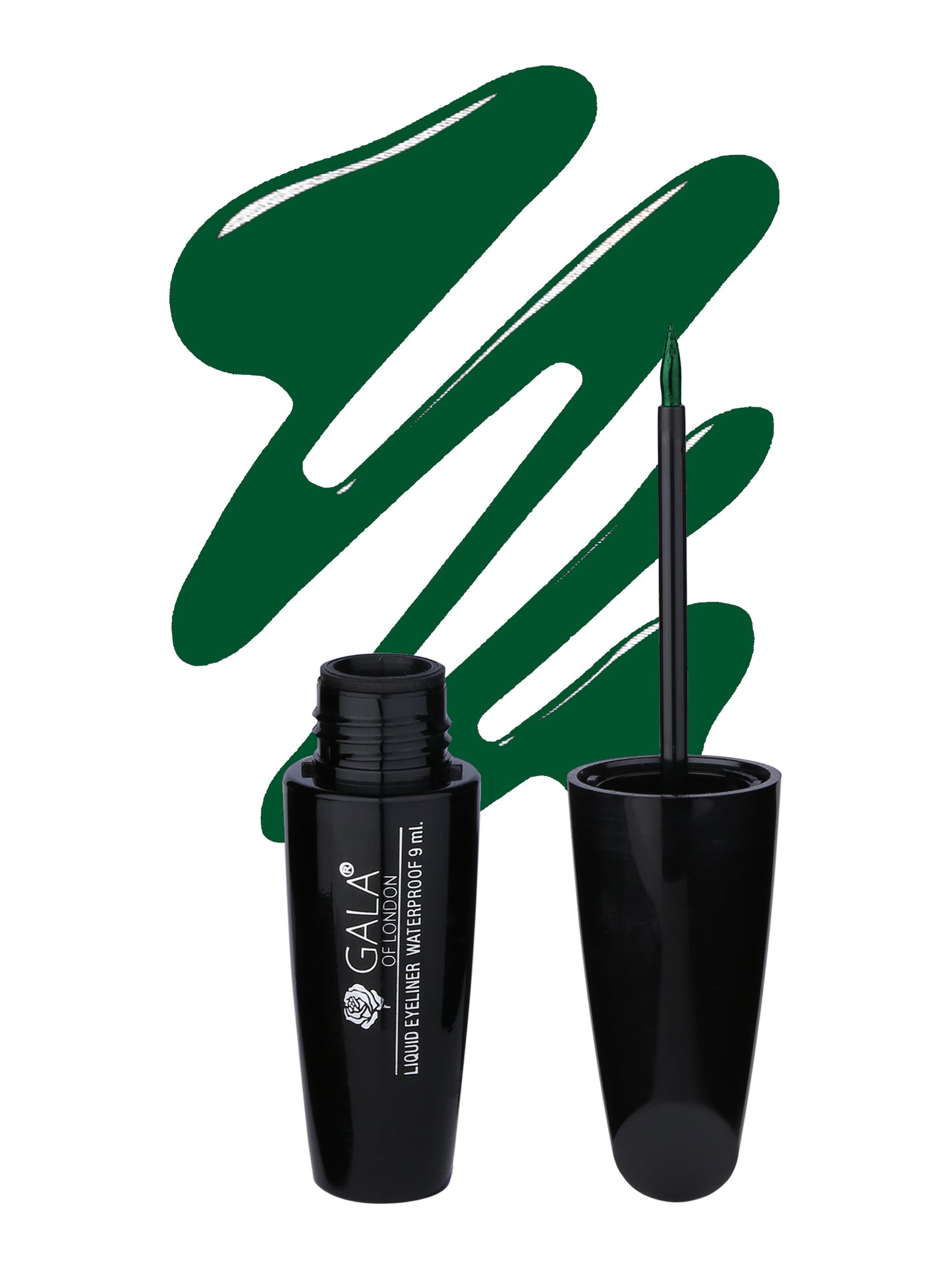 Gala of London Waterproof Liquid Eyeliner (Classic Eyeliner) - Green 9ml