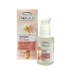 Essential Souls Glycolic Brightening Face Serum 30ml | Enriched with 2% Glycolic Acid & 2% Niacinamide | Gently Exfoliates, Brightens Skin, and Reduces Fine Lines | For All Skin Types"