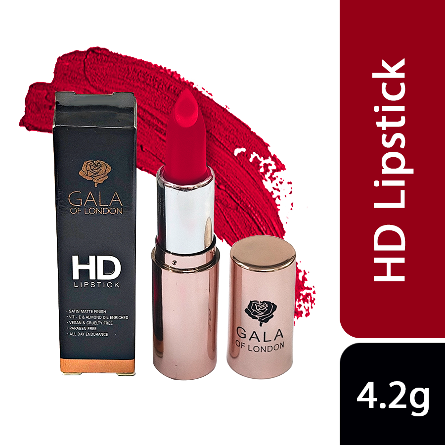 Gala of London HD Lipstick - E12 Hot Red