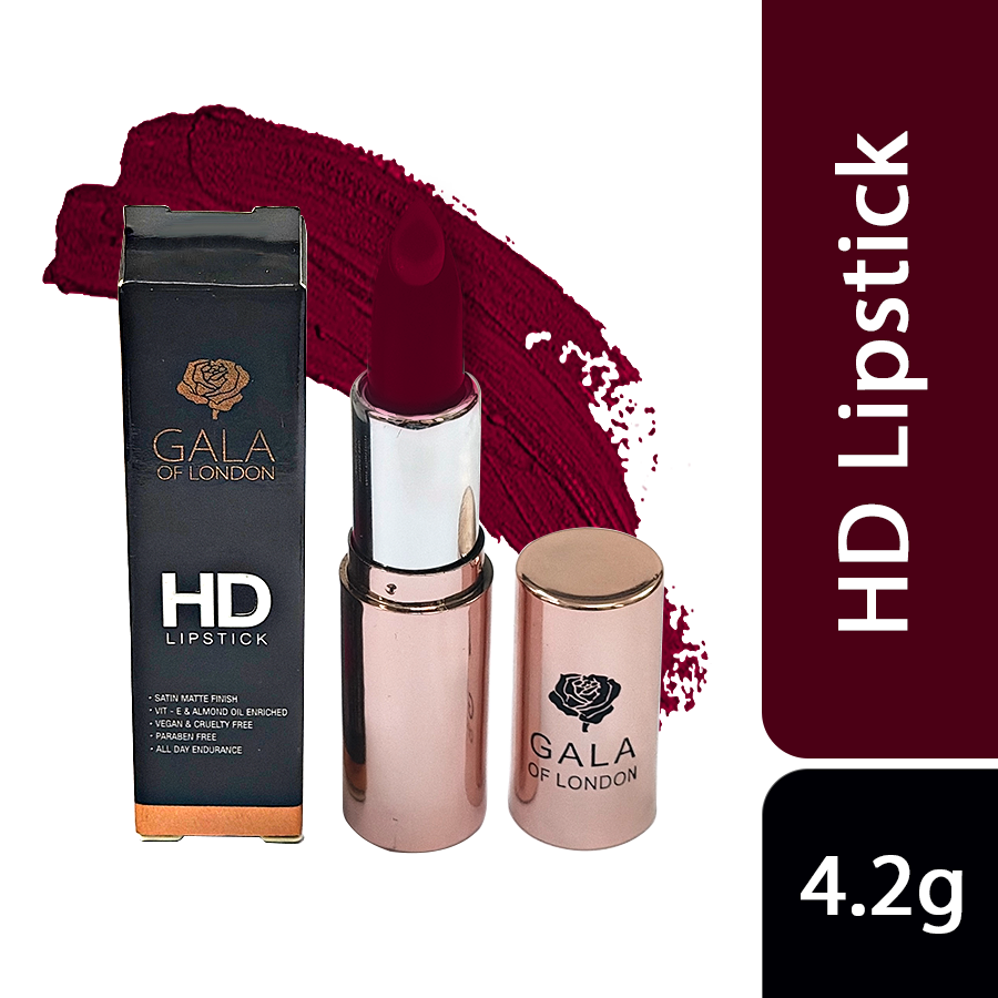 Gala of London HD Lipstick	- E21 Deep Burgundy