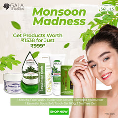 Buy Essential Souls Soft Touch Anti Acne Gel + Essential Souls Tea Tree Gel + Essential Souls Matcha Facewash + Essential Souls Emerald Moisturiser+ Essential Souls Clear Skin Serum  for Rs. 999