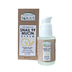 Essential Souls Advanced Snail 99 Mucin Serum 30ml | 99% Snail Secretion Filtrate | Boosts Collagen, Reduces Pigmentation & Anti-Aging | Enriched with 2% Hyaluronic Acid & 2% Niacinamide"