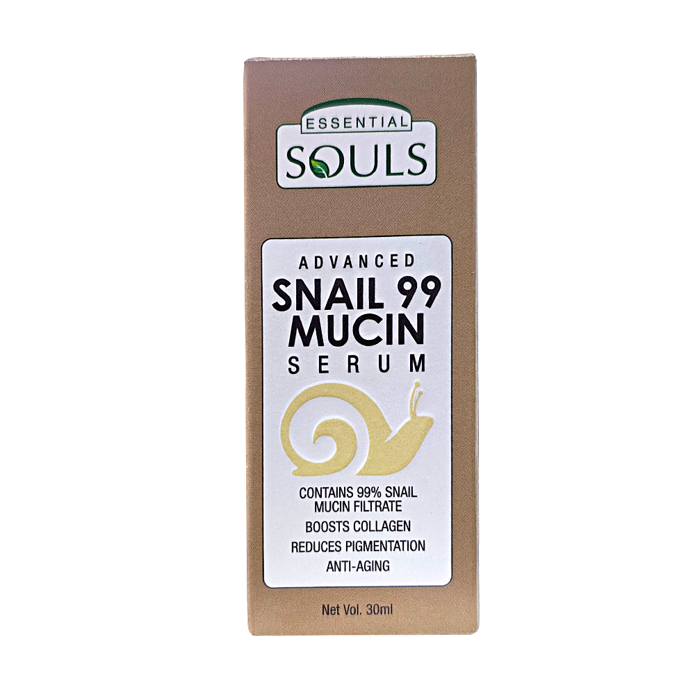 Essential Souls Advanced Snail 99 Mucin Serum 30ml | 99% Snail Secretion Filtrate | Boosts Collagen, Reduces Pigmentation & Anti-Aging | Enriched with 2% Hyaluronic Acid & 2% Niacinamide"