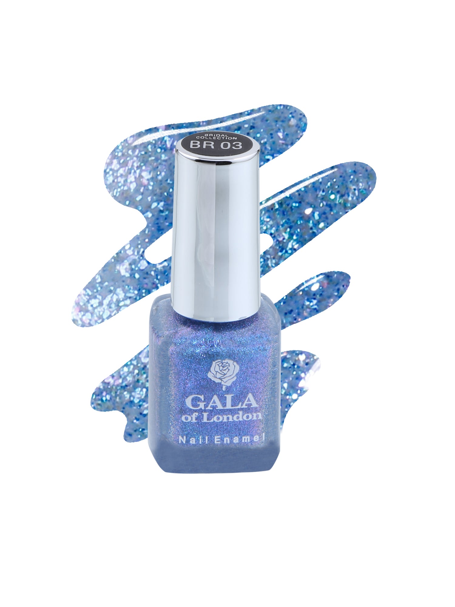 Gala of London Bridal Nail Polish - Blue Glossy BR03