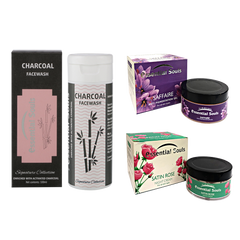 Essential Souls Charcoal Facewash, Saffaire  and Satin Rose