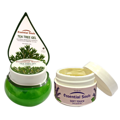 Essential Souls Tea Tree Gel - 100g and Soft Touch Anti Acne Gel - 50g