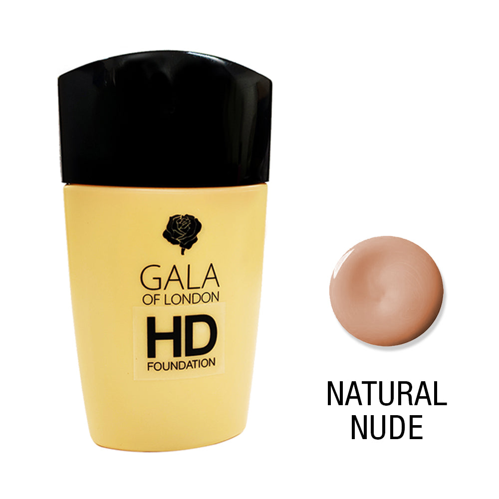 Gala of London HD Foundation 30ml - Natural Nude( Wheatish Skin Tone)