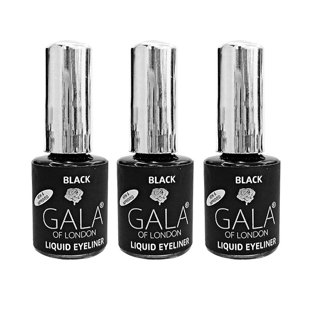 Gala of London Waterproof Liquid Eyeliner - Pack of 3