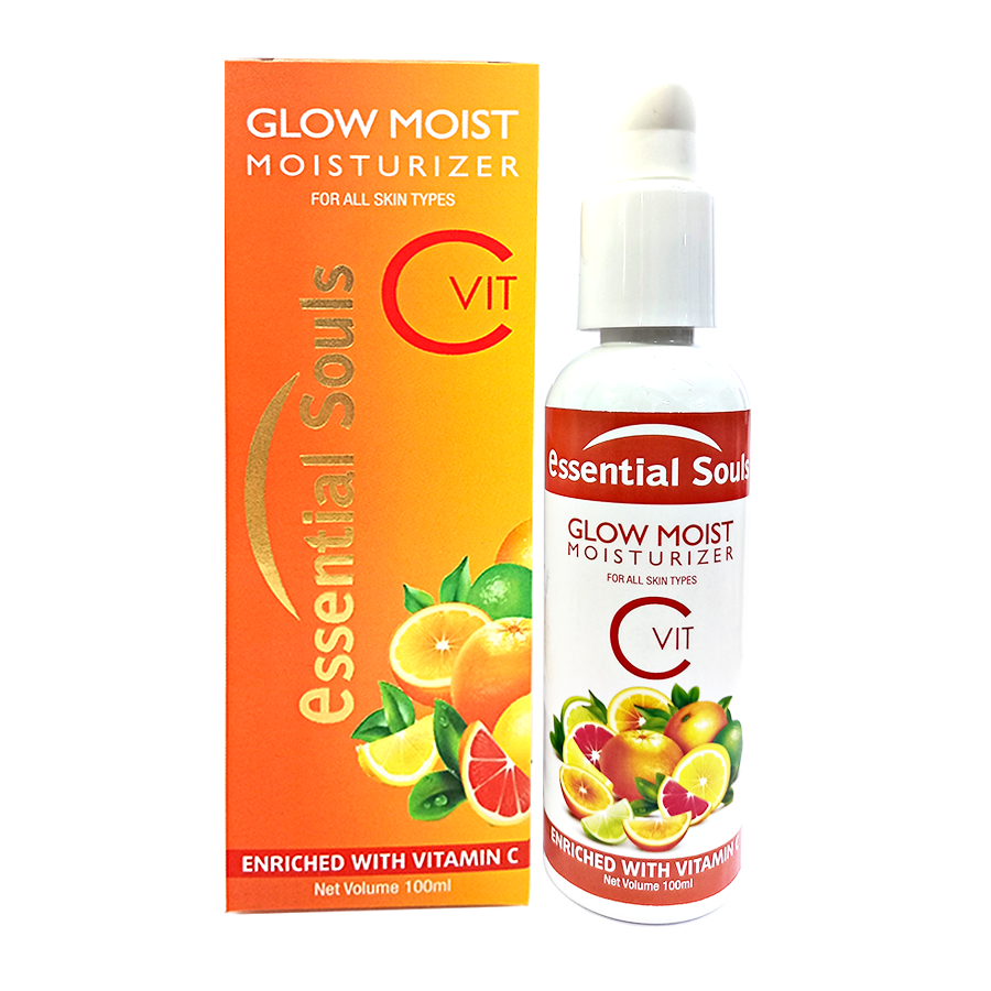 Essential Souls Glow Moist Moisturizer 100ml: Boost Your Glow with Our Lightweight Vitamin C Moisturizer (For Dry Skin)