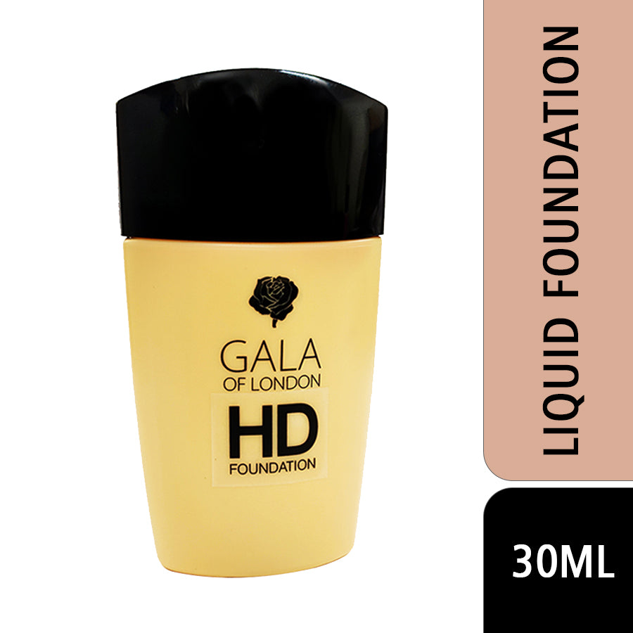 Gala of London HD Foundation 30ml - Natural Nude( Wheatish Skin Tone)