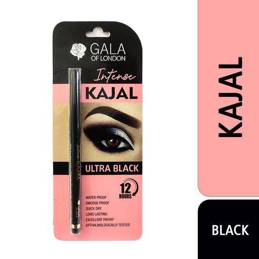Gala of London Intense Kajal - Ultra Black, Opthalmologically Tested (0.30g)