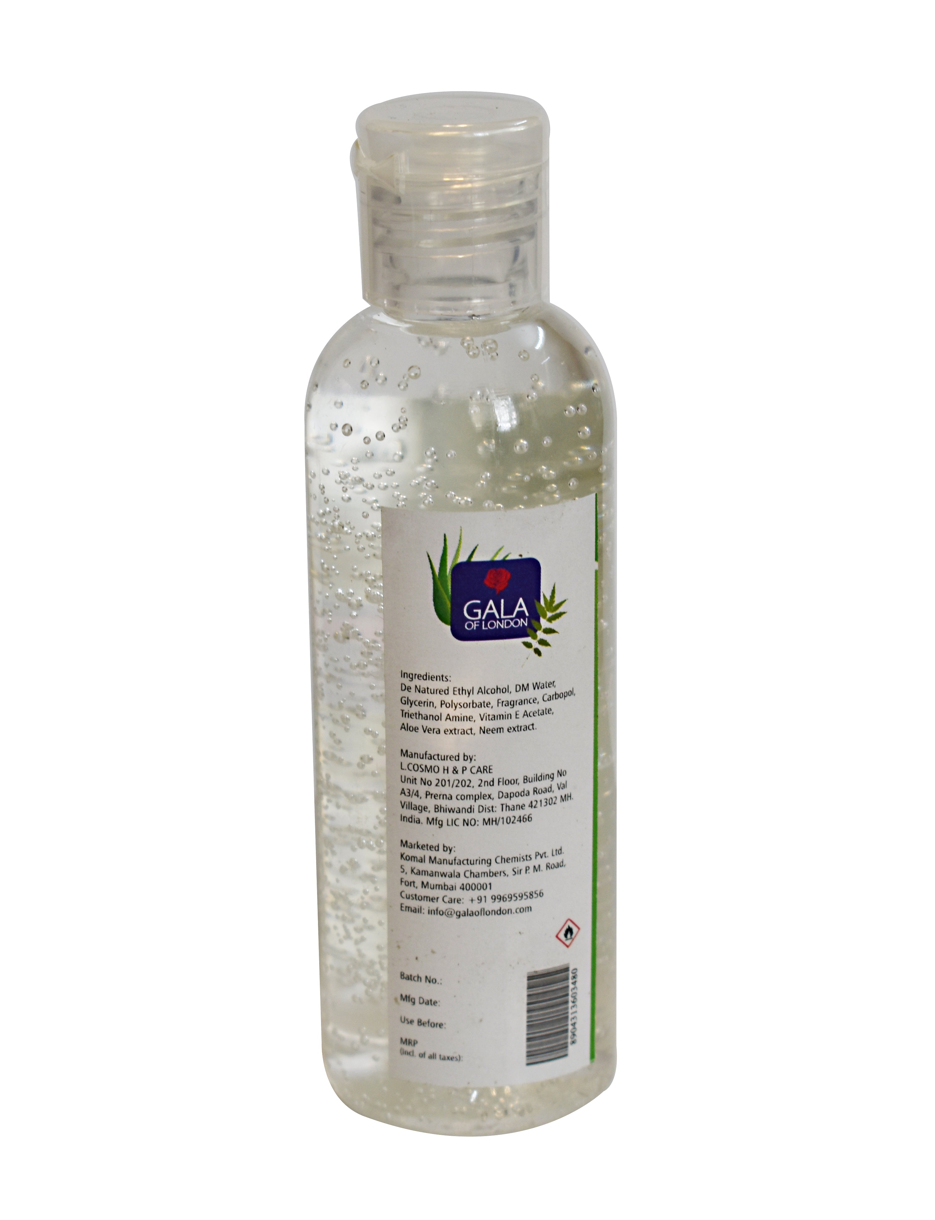 Gala of London Advanced Hand Cleanser - Aloe Vera & Neem 100ml