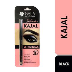 Gala of London Intense Kajal - Ultra Black, Opthalmologically Tested (0.30g)