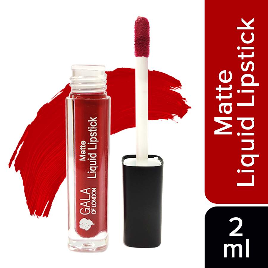 Matte Liquid Lipstick (Waterproof, Transfer Proof, Mask Proof, 12H Lasting) - 01 Hot Red, 2ml