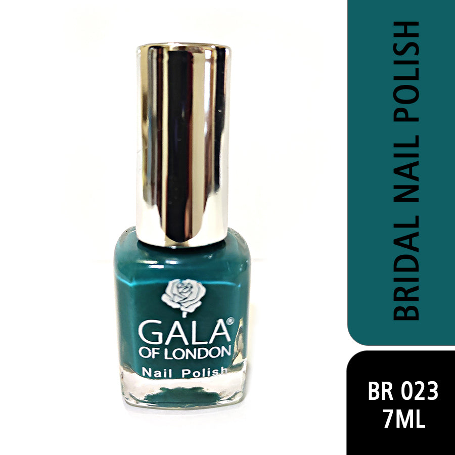 Gala of London Bridal Nail Polish - Coral Blue Glossy BR23