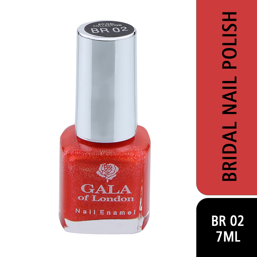 Gala of London Bridal Nail Polish - Orange  Glossy BR02