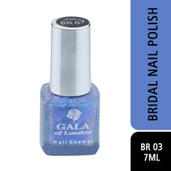 Gala of London Bridal Nail Polish - Blue Glossy BR03