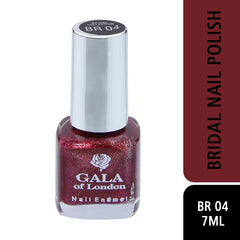 Gala of London Bridal Nail Polish - Maroon Glossy BR04