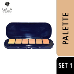 Gala of London HD Concealer Palette(Concealer and Foundation Palette) - Set 1