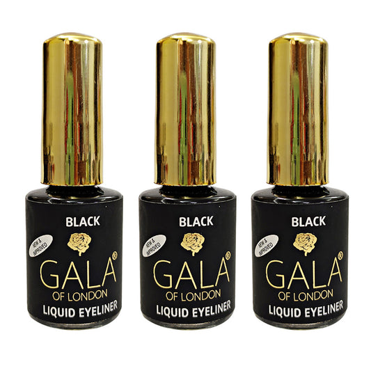 Gala of London Liquid Eyeliner Black - Pack of 3