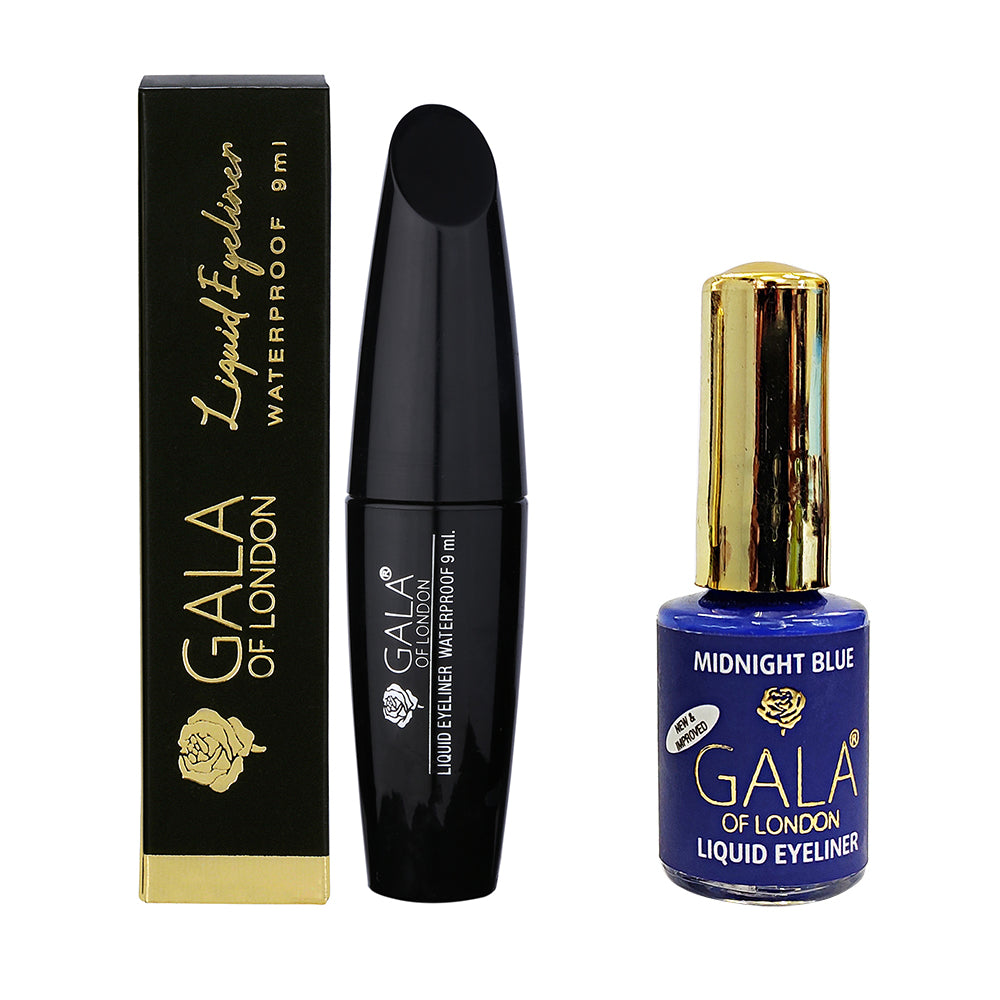 Gala of  London Classic Eyeliner 9ml & Blue Liquid Eyeliner 8g Combo