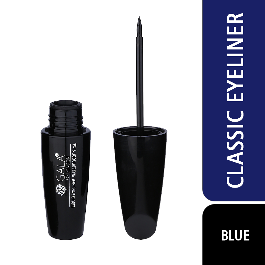 Gala of London Waterproof Liquid Eyeliner (Classic Eyeliner) - Blue 9ml